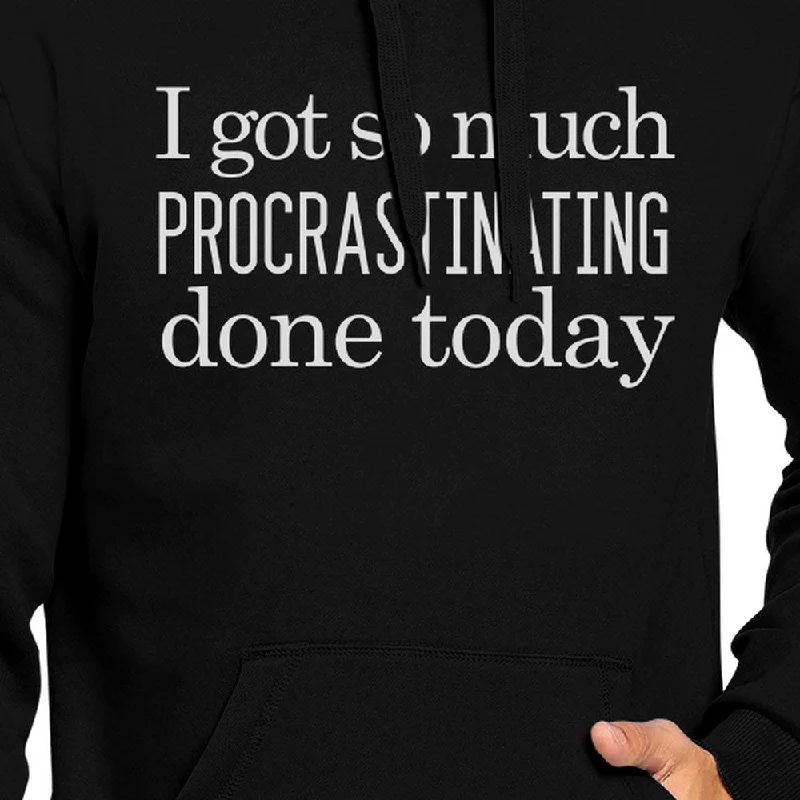 Procrastinating Done Today Black Hoodie