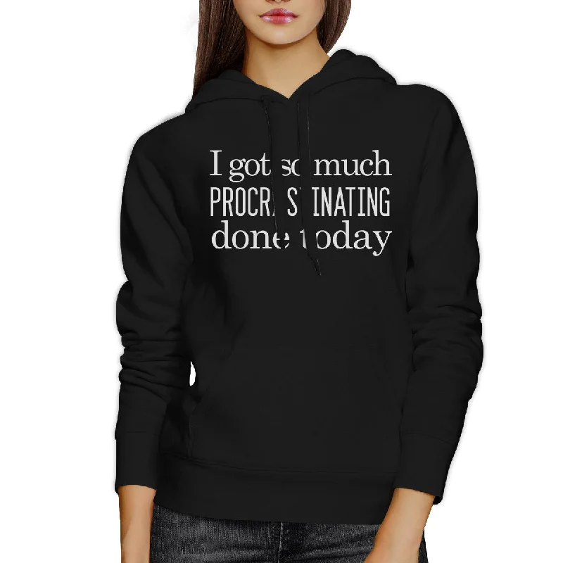 Procrastinating Done Today Black Hoodie