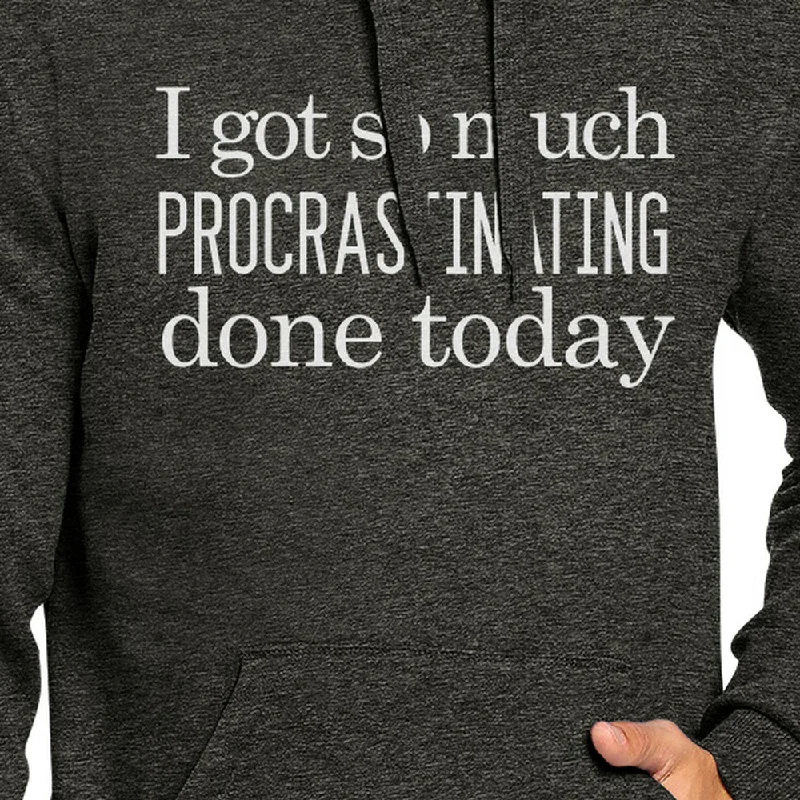 Procrastinating Done Today Dark Grey Hoodie