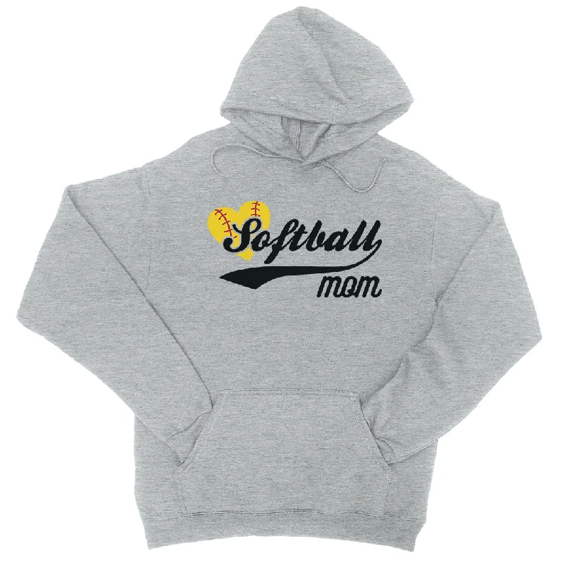 Softball Mom Unisex Winter Hoodie Funny Sports Mom Christmas Gifts