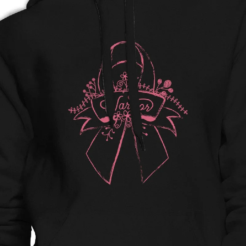 Warrior Breast Cancer Awareness Black Hoodie