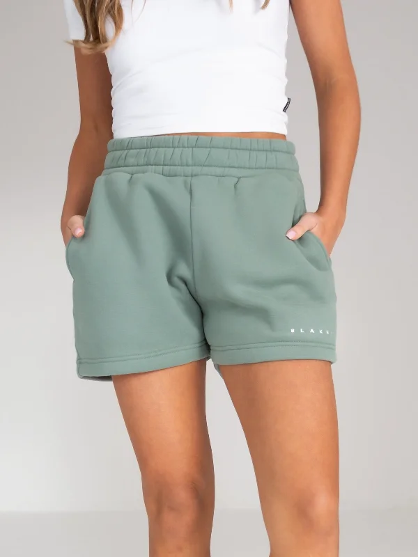 Isabel Jogger Shorts - Sage Green