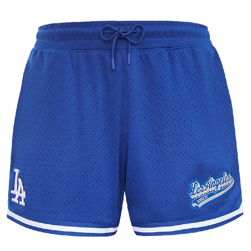 MLB LOS ANGELES DODGERS SCRIPT TAIL WOMEN'S MESH SHORT (DODGER BLUE)