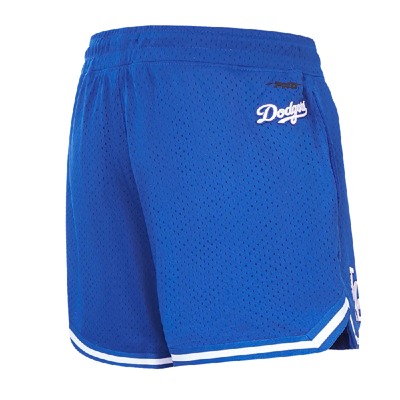 MLB LOS ANGELES DODGERS SCRIPT TAIL WOMEN'S MESH SHORT (DODGER BLUE)