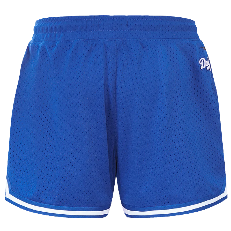 MLB LOS ANGELES DODGERS SCRIPT TAIL WOMEN'S MESH SHORT (DODGER BLUE)