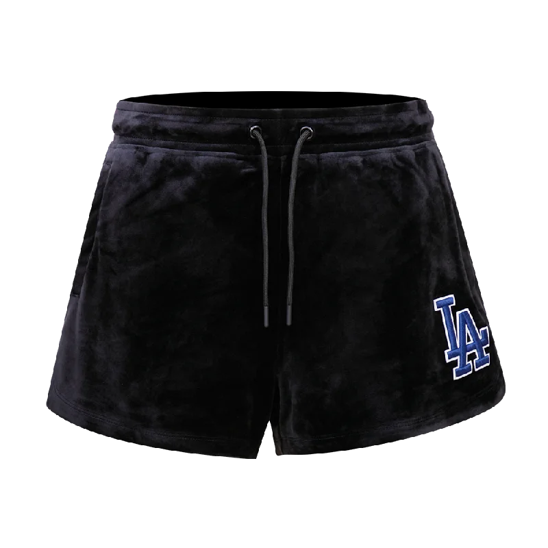 MLB LOS ANGELES DODGERS CLASSIC WOMEN'S VELOUR SHORT (BLACK)