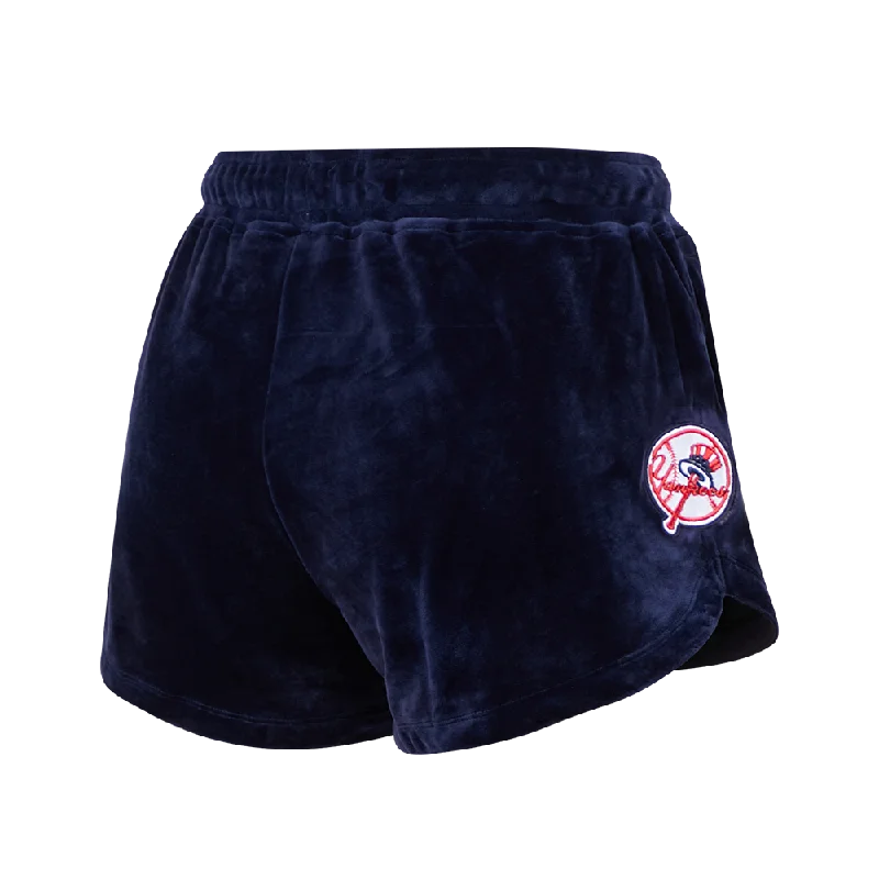 MLB NEW YORK YANKEES CLASSIC WOMEN'S VELOUR SHORT (MIDNIGHT NAVY)