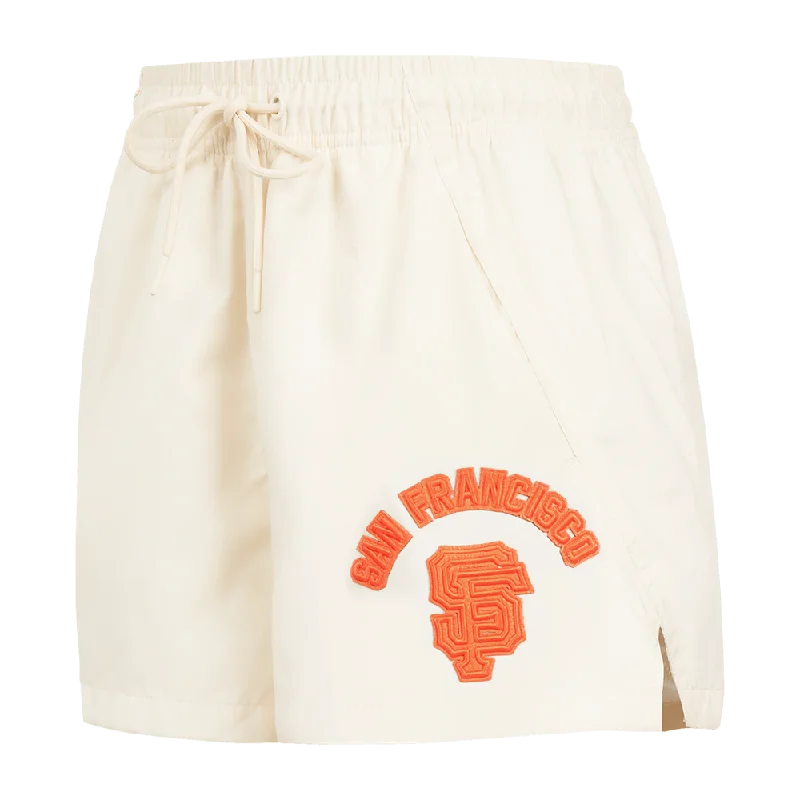 MLB SAN FRANCISCO GIANTS TRIPLE TONAL WOMEN'S WOVEN SHORT (EGGSHELL)