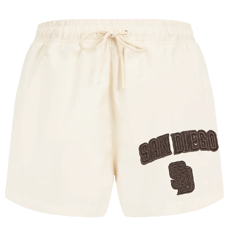 MLB SAN DIEGO PADRES TRIPLE TONAL WOMEN'S WOVEN SHORT (EGGSHELL)