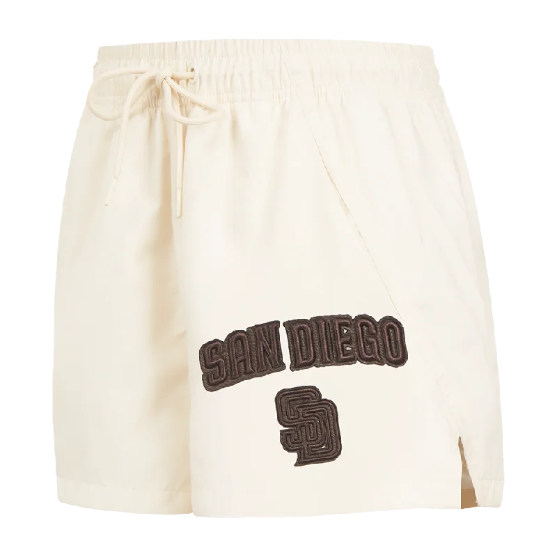 MLB SAN DIEGO PADRES TRIPLE TONAL WOMEN'S WOVEN SHORT (EGGSHELL)